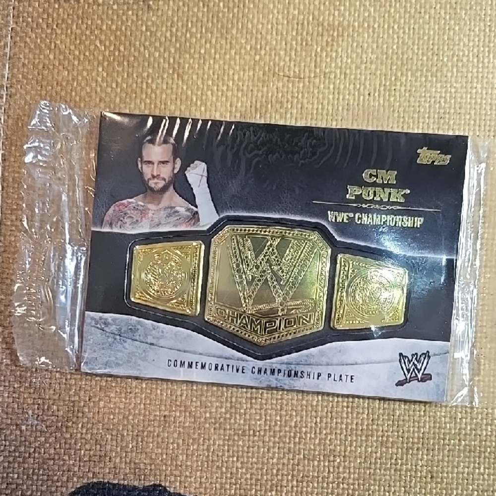 WWE Gold Championship Plate with CM Punk
